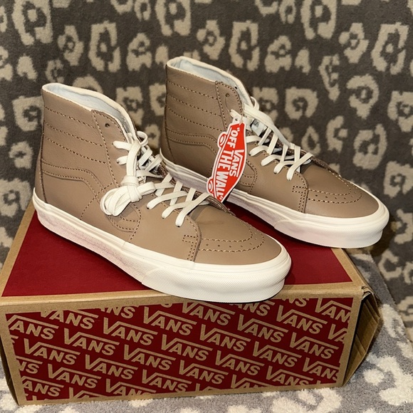 Vans Sk8-Hi Tapered Sneakers in 😍 Soft Leather 😍 Brown/Marshmallow 😍 New 🆕 - Picture 5 of 17